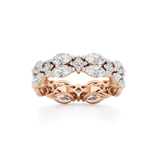 Marquise  Princess Cut Diamond Shinelink Band