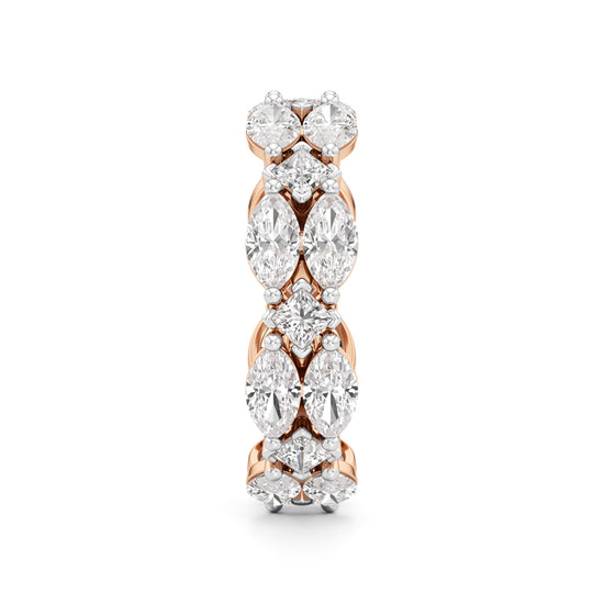 Marquise  Princess Cut Diamond Shinelink Band