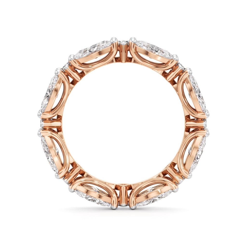Marquise  Princess Cut Diamond Shinelink Band