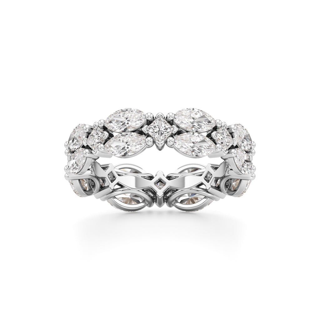 Marquise  Princess Cut Diamond Shinelink Band