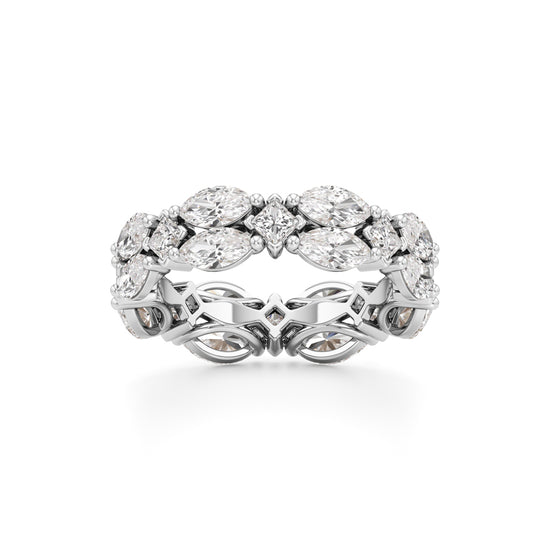 Marquise  Princess Cut Diamond Shinelink Band