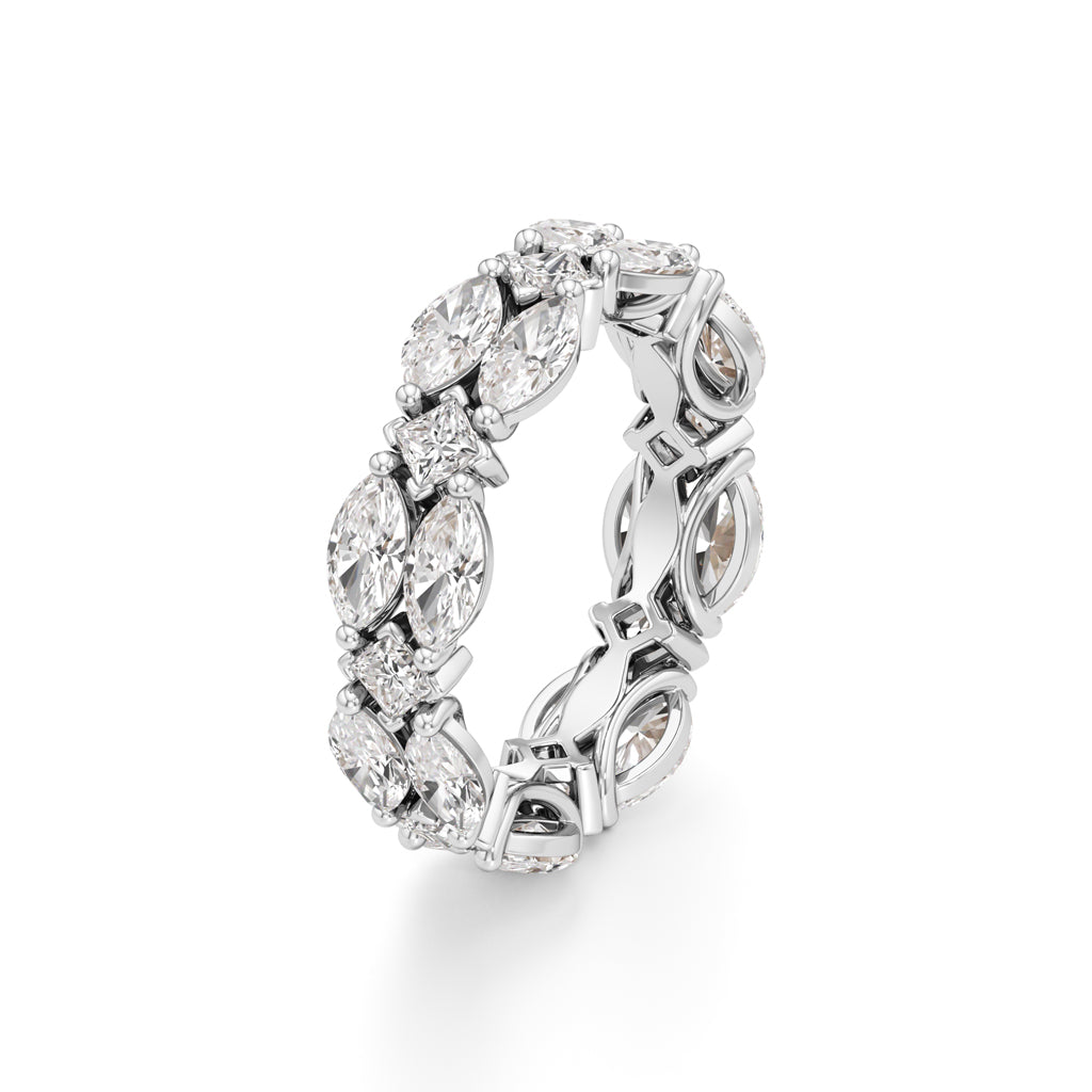 Marquise  Princess Cut Diamond Shinelink Band
