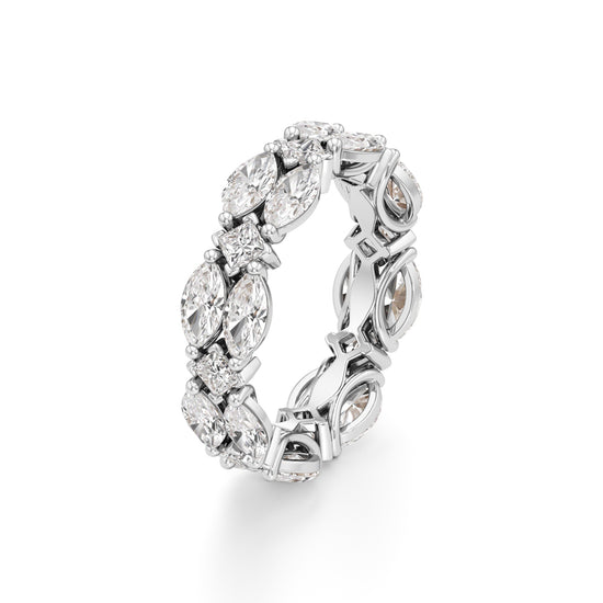 Marquise  Princess Cut Diamond Shinelink Band