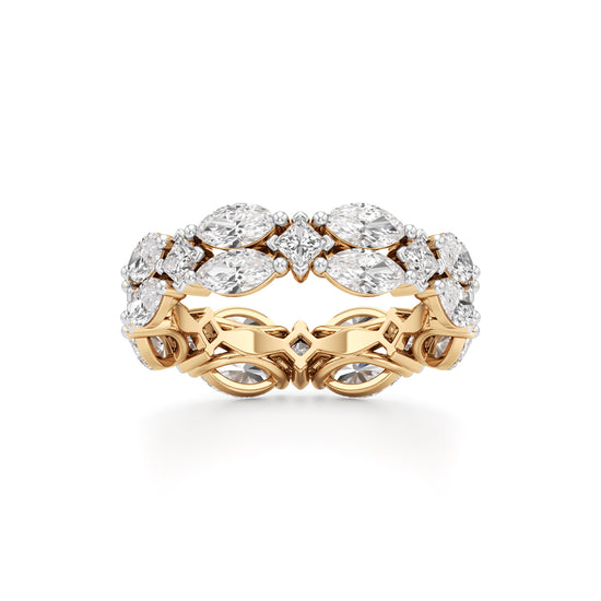 Marquise  Princess Cut Diamond Shinelink Band