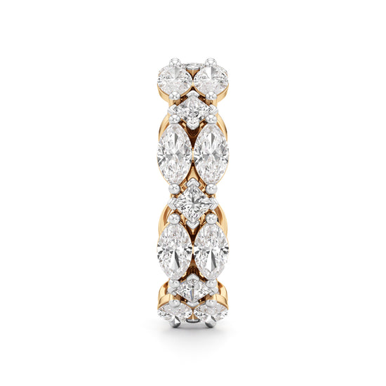 Marquise  Princess Cut Diamond Shinelink Band