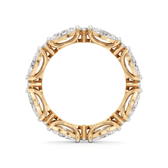 Marquise  Princess Cut Diamond Shinelink Band