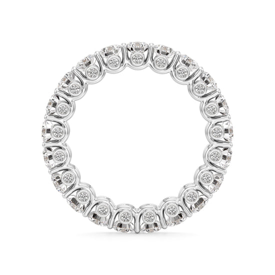 Round Diamond Prong Set Eternity Gleamband