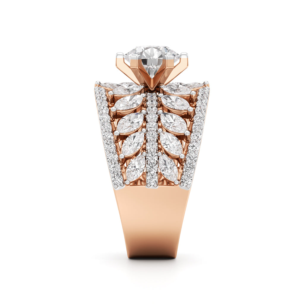 Round & Marquise Heartspark Cluster Ring
