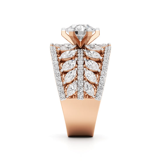 Round & Marquise Heartspark Cluster Ring