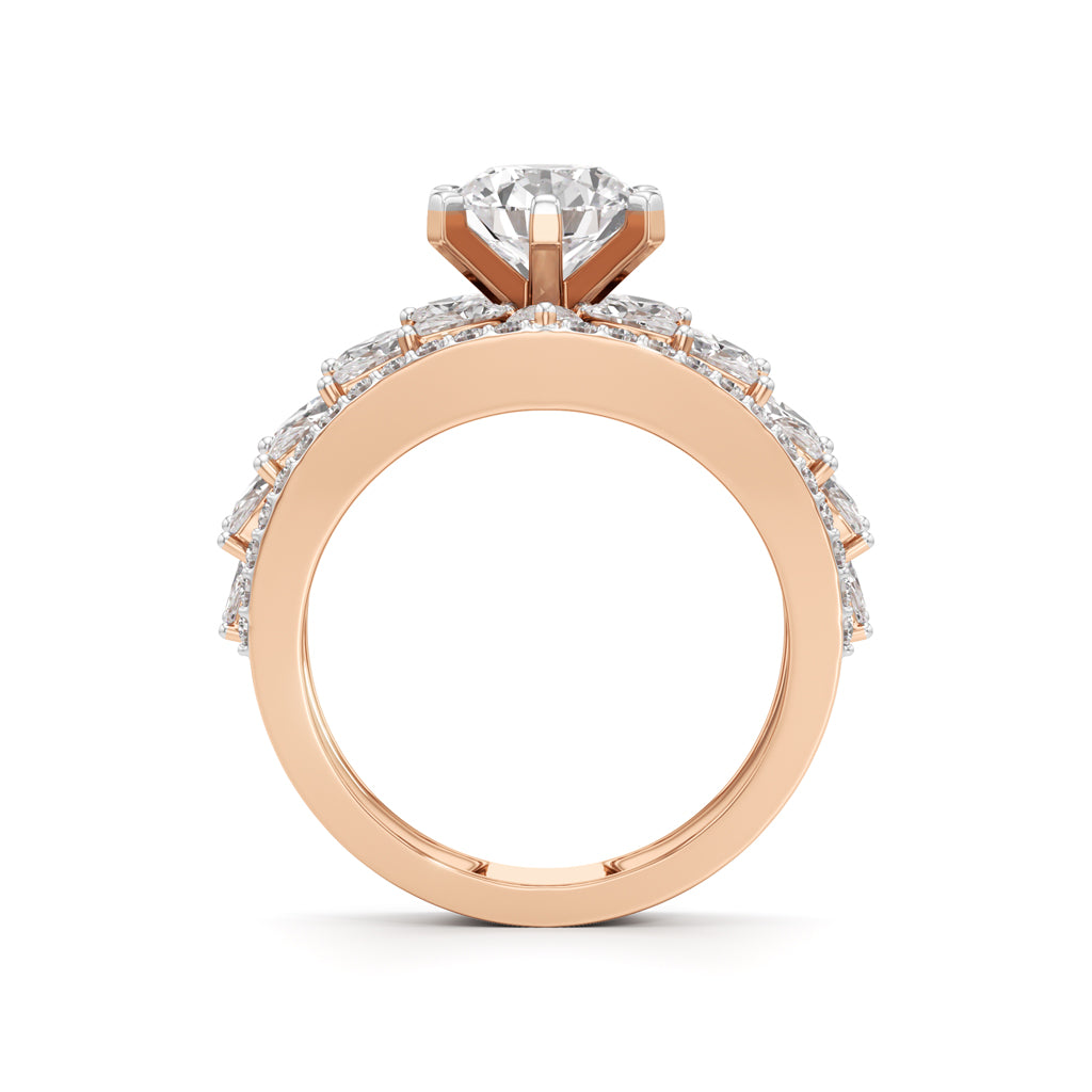 Round & Marquise Heartspark Cluster Ring