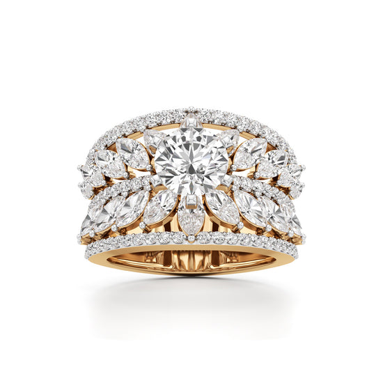 Round & Marquise Heartspark Cluster Ring