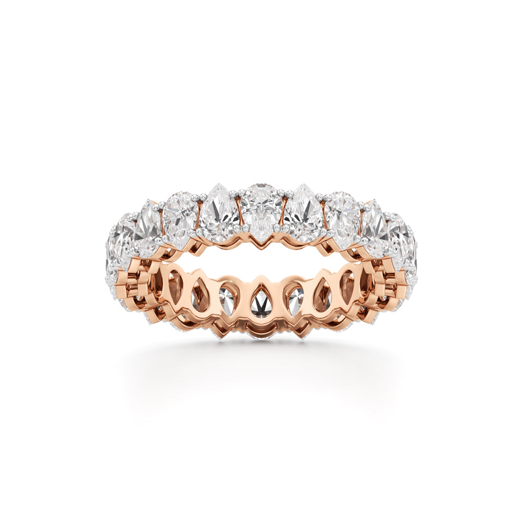 Pear Diamond Eternity Band