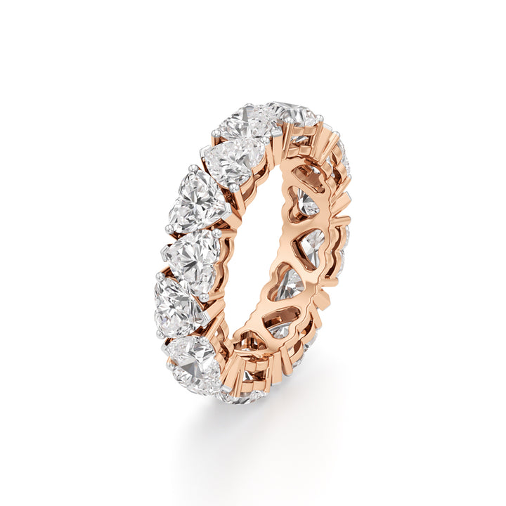 Heart Diamond Eternity Band