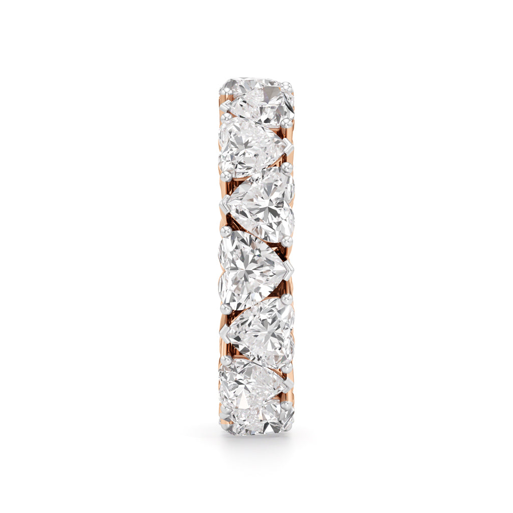 Heart Diamond Eternity Band