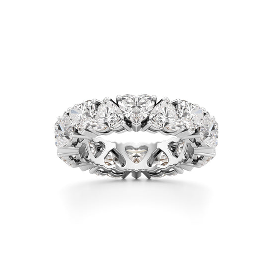 Heart Diamond Eternity Band