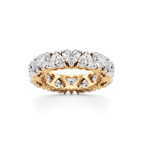 Heart Diamond Eternity Band