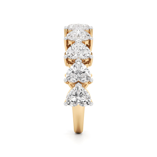Heart Diamond Half Eternity Ring