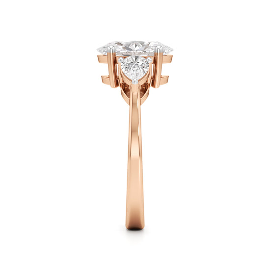 Oval Diamond Three Stone Ring