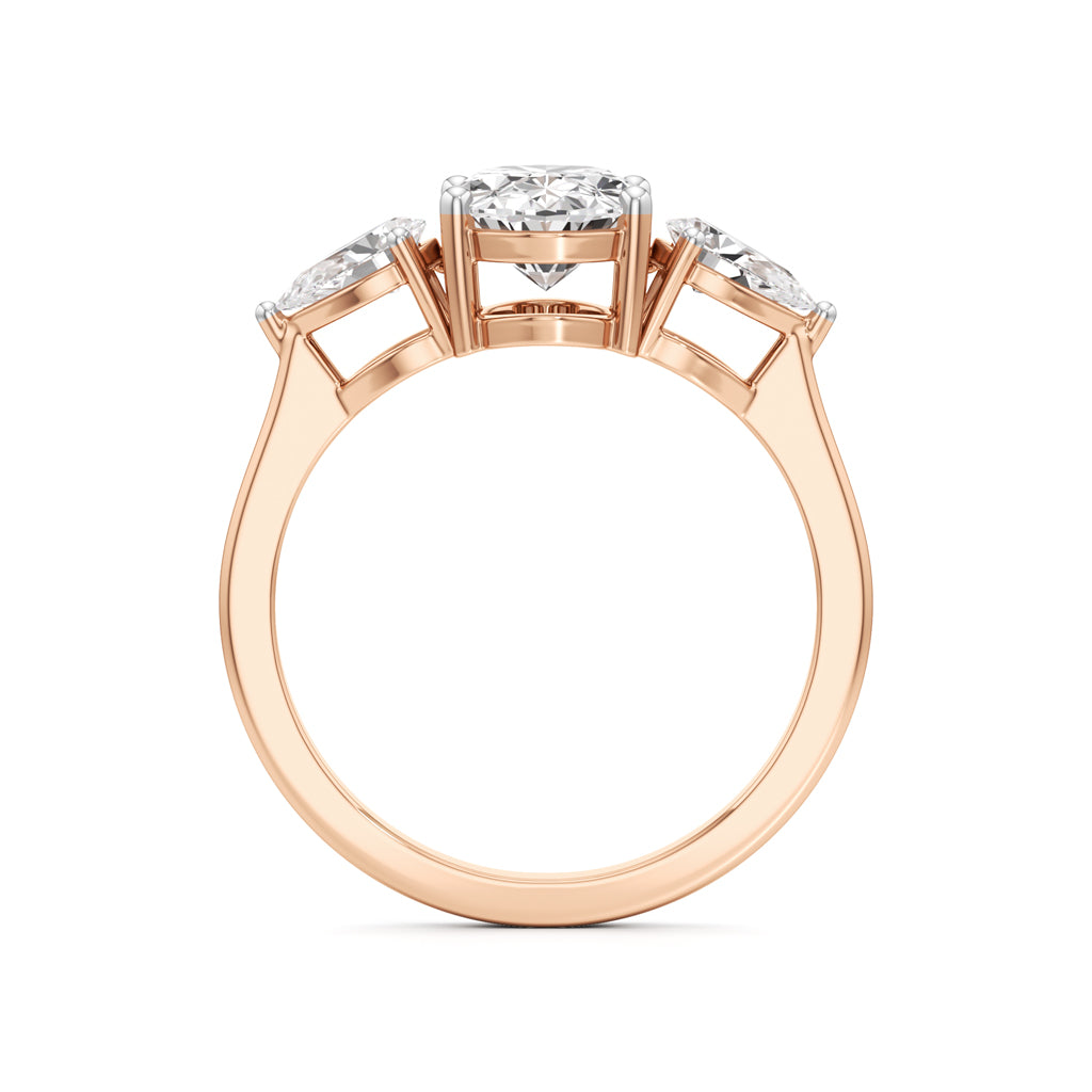 Oval Diamond Three Stone Ring
