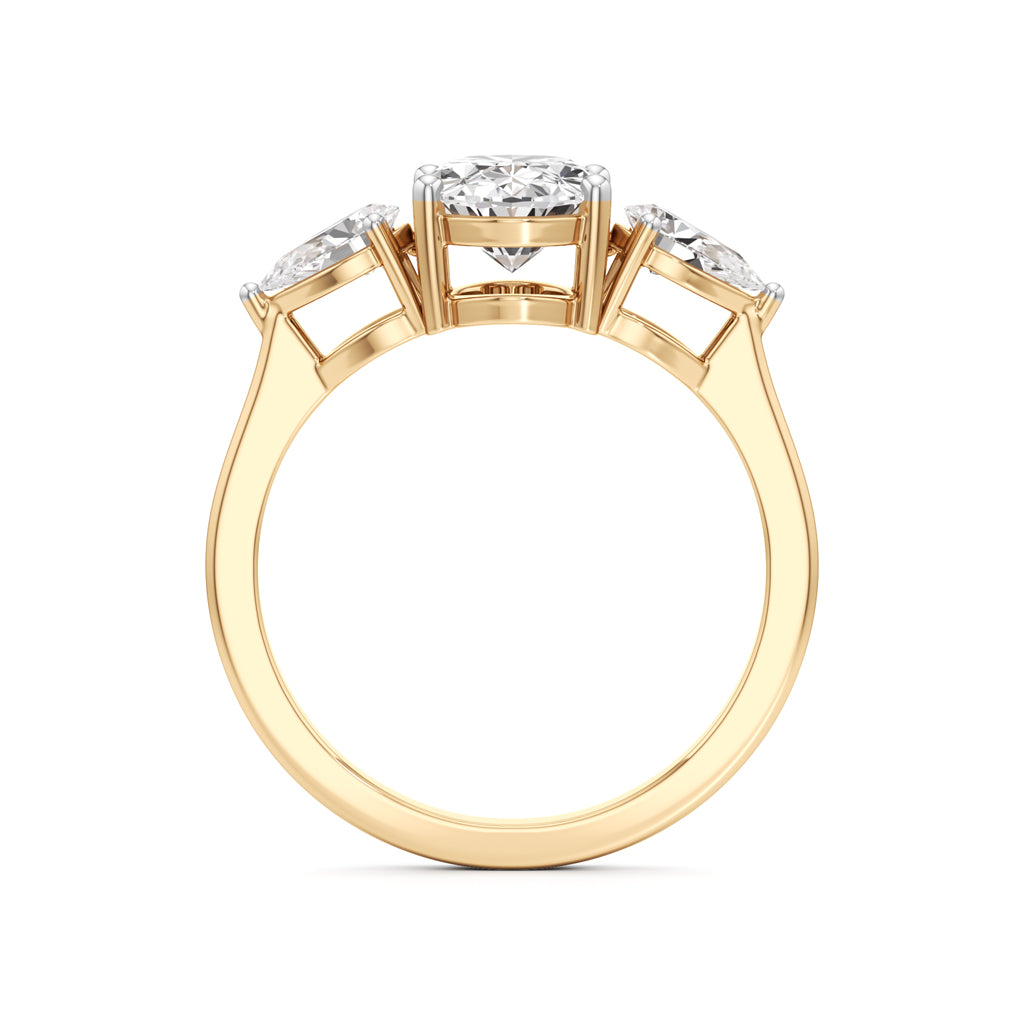 Oval Diamond Three Stone Ring