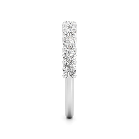 Prong Set Round Diamond Half Eternity Ring