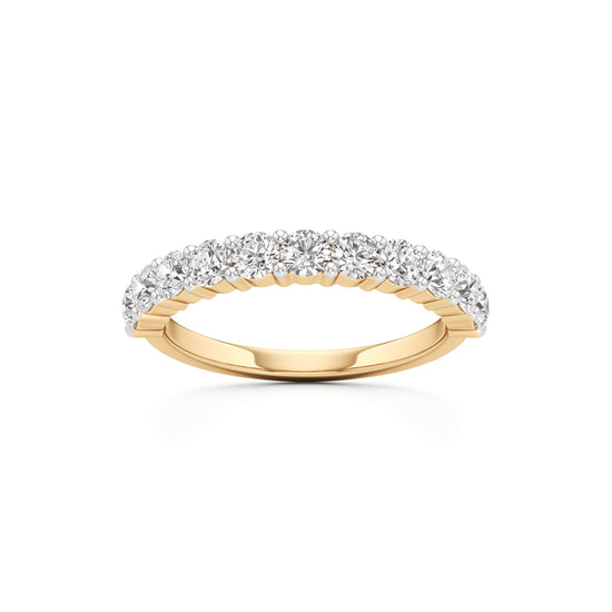 Prong Set Round Diamond Half Eternity Ring