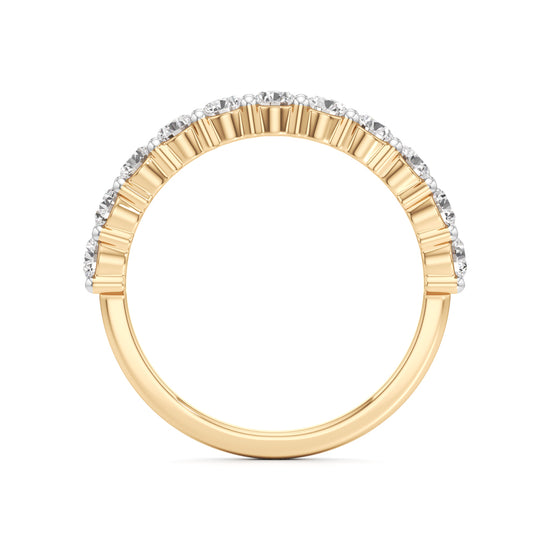 Prong Set Round Diamond Half Eternity Ring