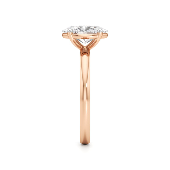 Classic Oval Diamond Solitaire Ring