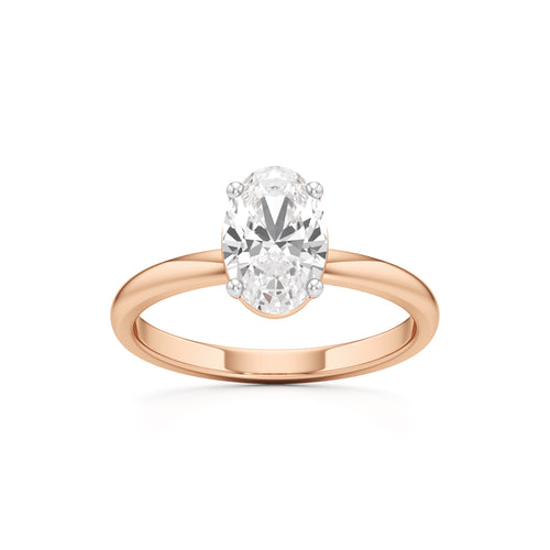 Classic Oval Diamond Solitaire Ring