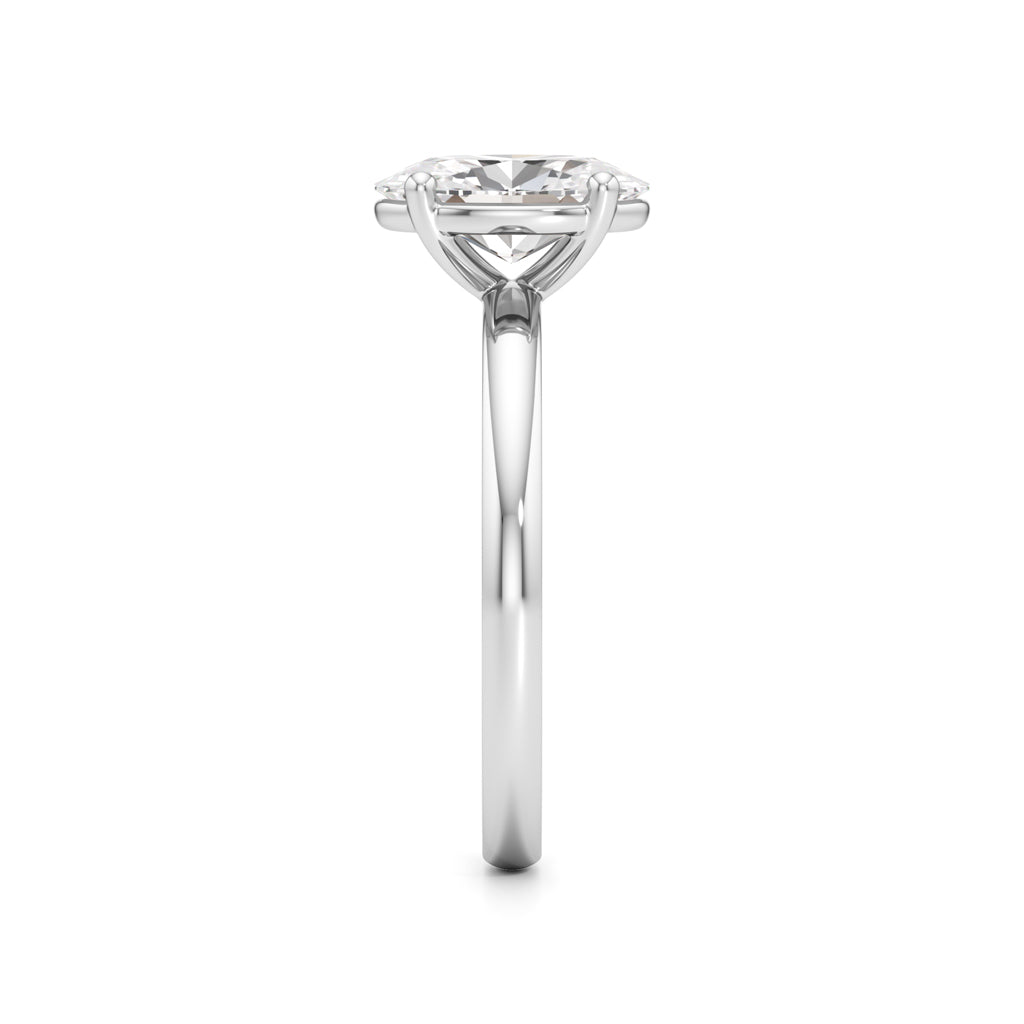 Classic Oval Diamond Solitaire Ring