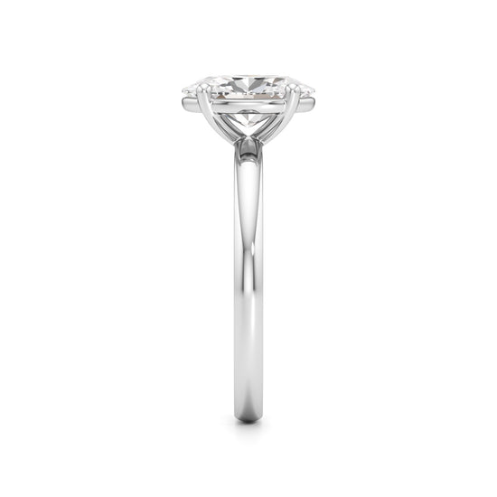 Classic Oval Diamond Solitaire Ring