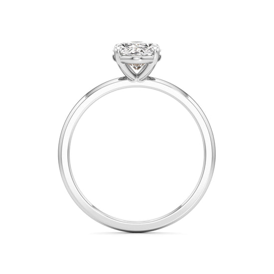 Classic Oval Diamond Solitaire Ring