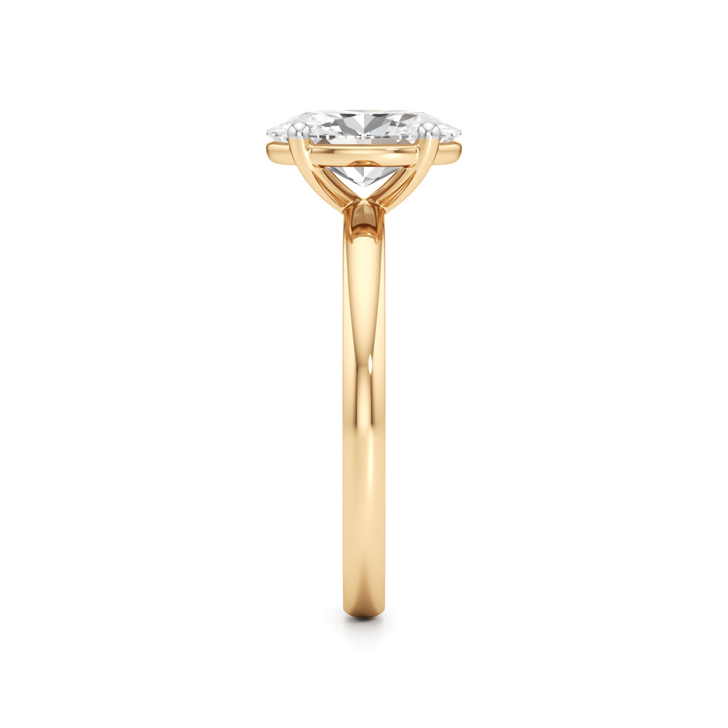 Classic Oval Diamond Solitaire Ring