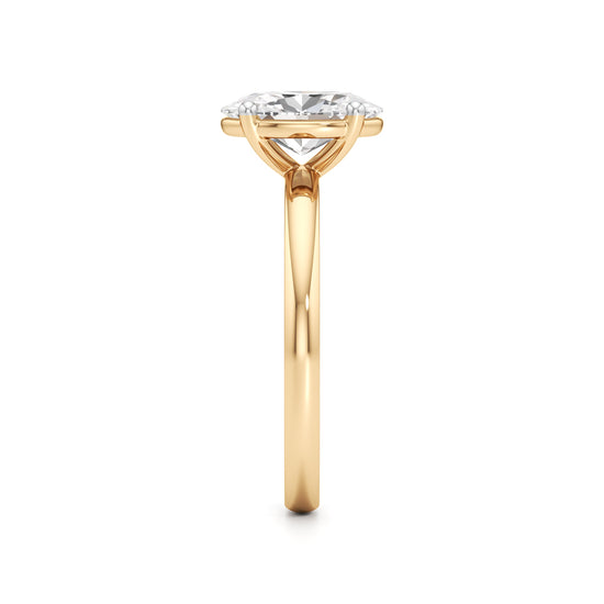 Classic Oval Diamond Solitaire Ring