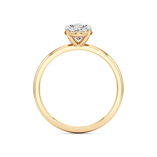 Classic Oval Diamond Solitaire Ring