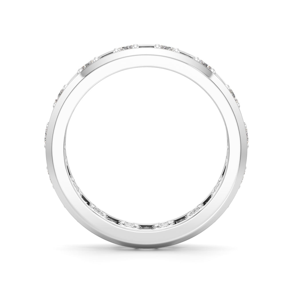 Multi-Row Diamond Open-Work Ring