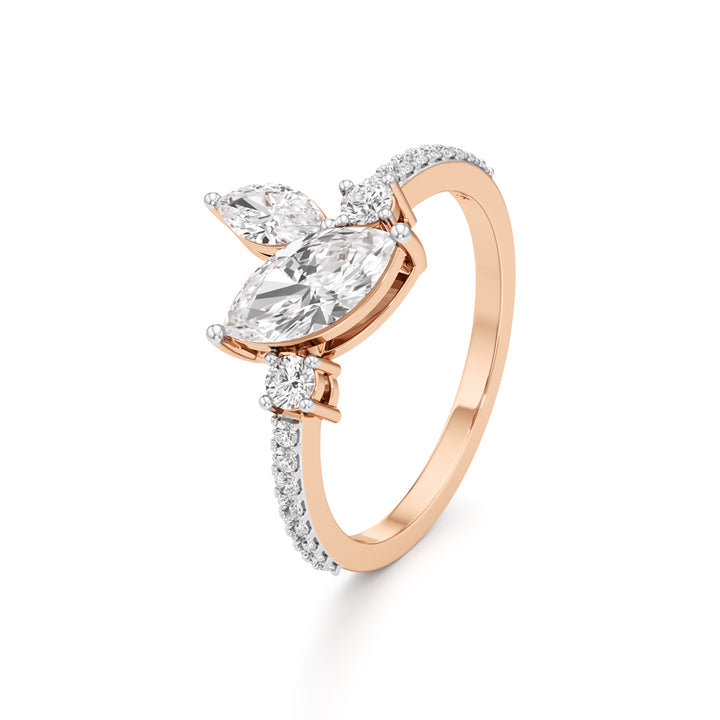 Twilight Petal Marquise Diamond Ring