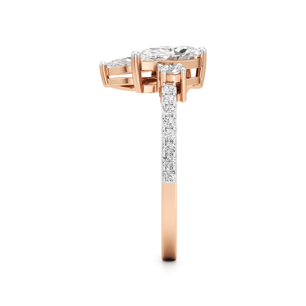 Twilight Petal Marquise Diamond Ring