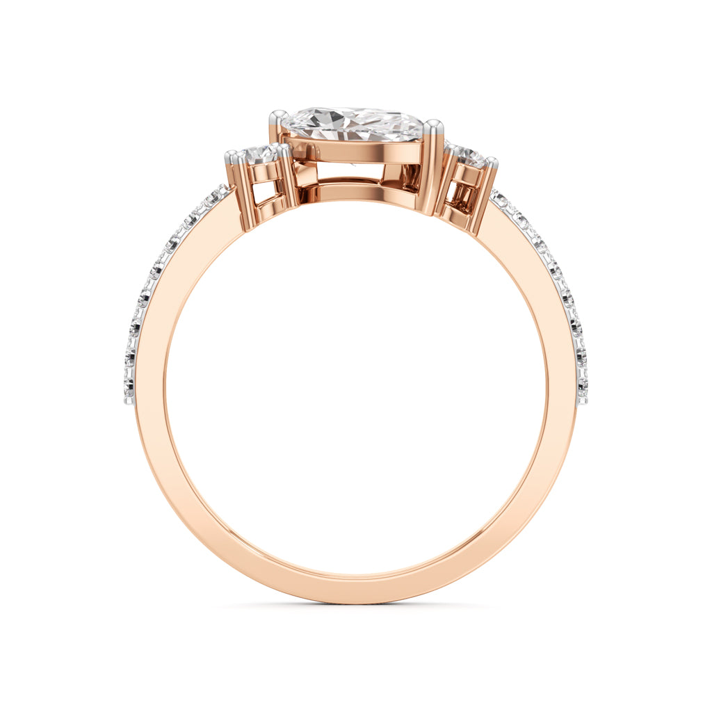 Twilight Petal Marquise Diamond Ring