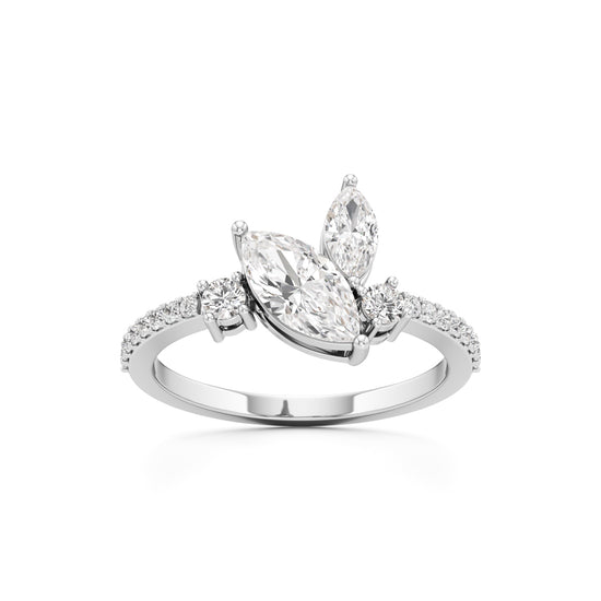 Twilight Petal Marquise Diamond Ring