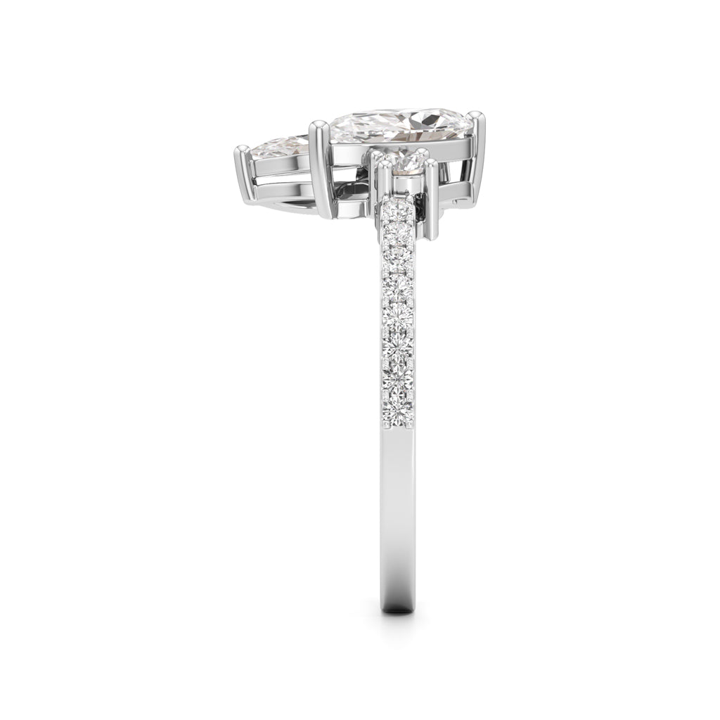 Twilight Petal Marquise Diamond Ring