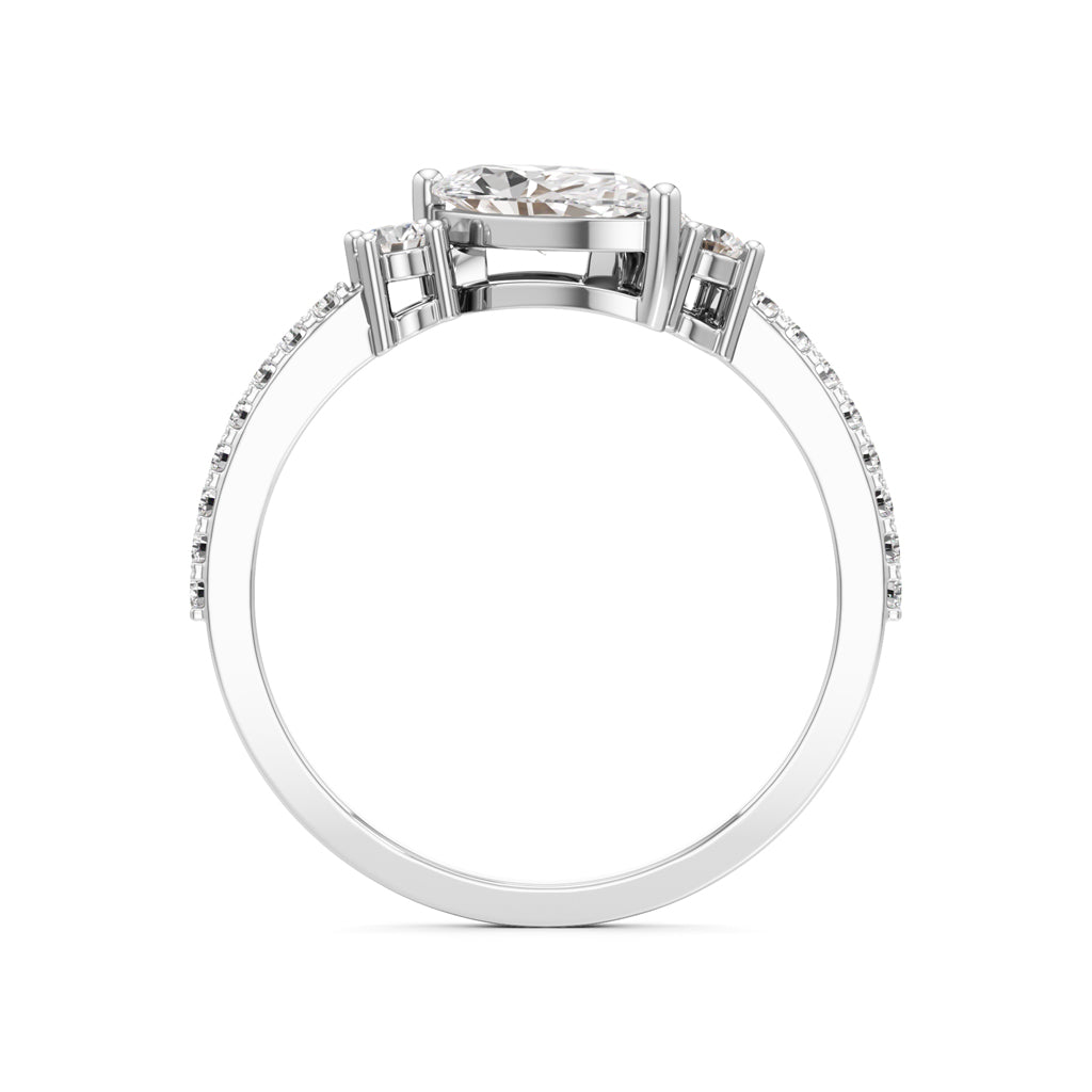Twilight Petal Marquise Diamond Ring