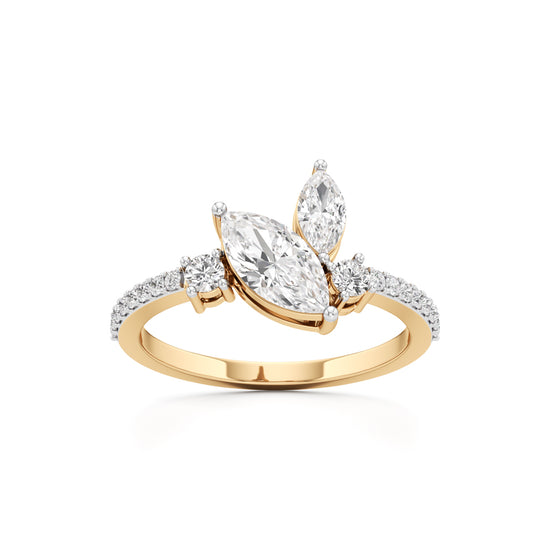 Twilight Petal Marquise Diamond Ring