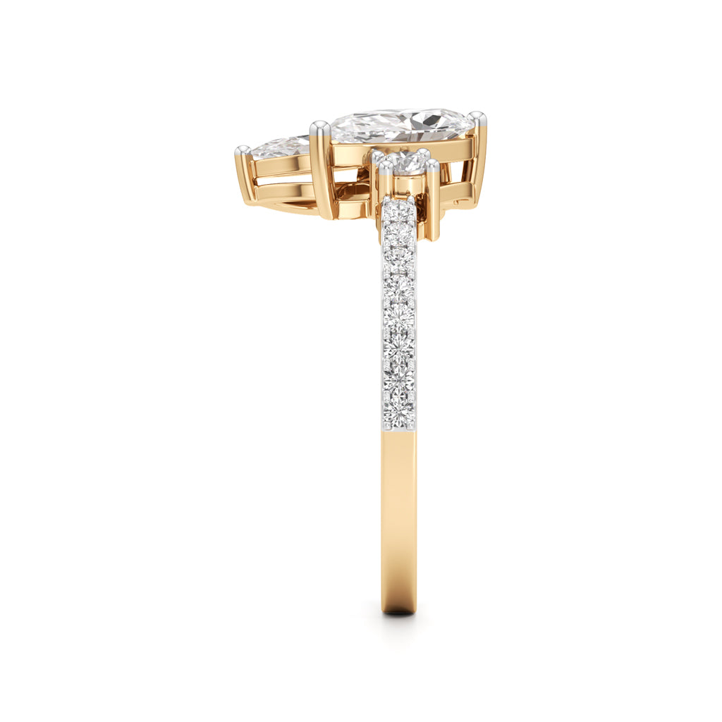 Twilight Petal Marquise Diamond Ring