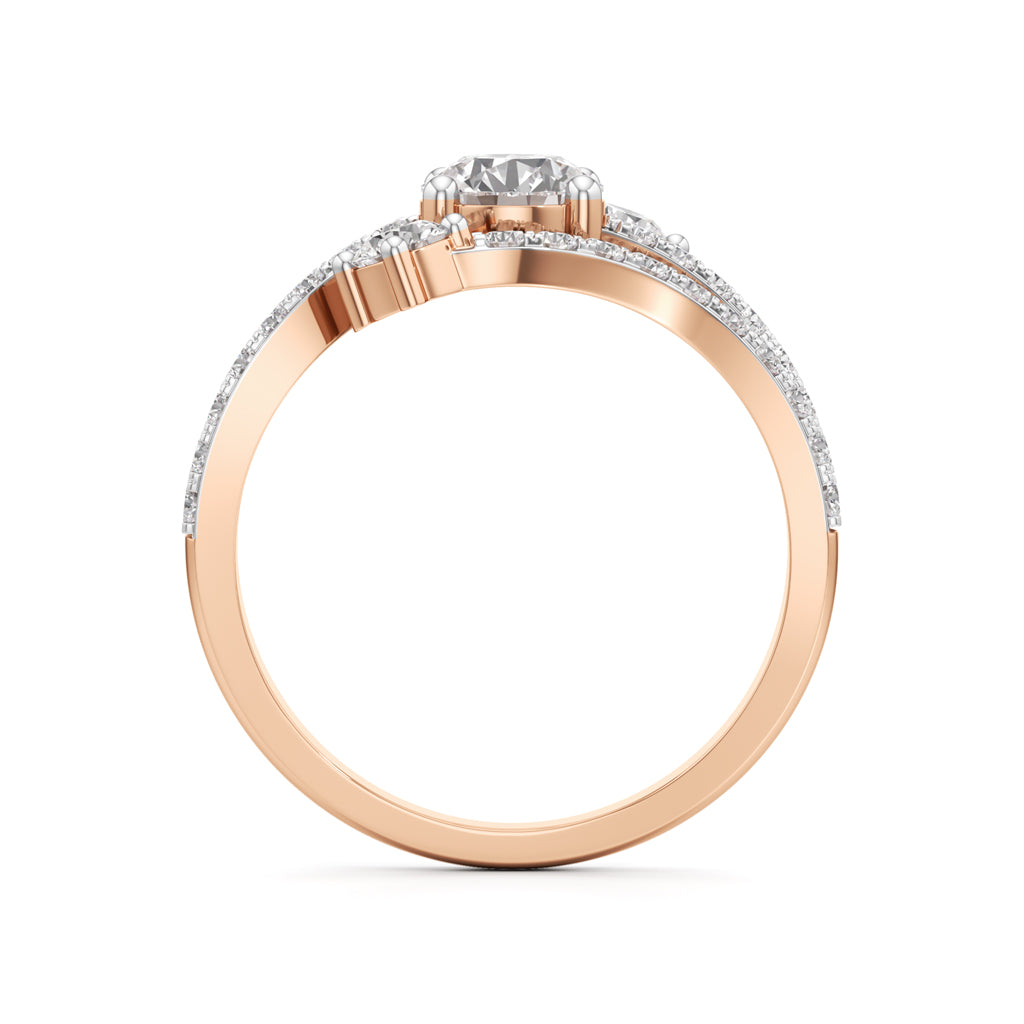 Radiant Flow Diamond Wrap Ring