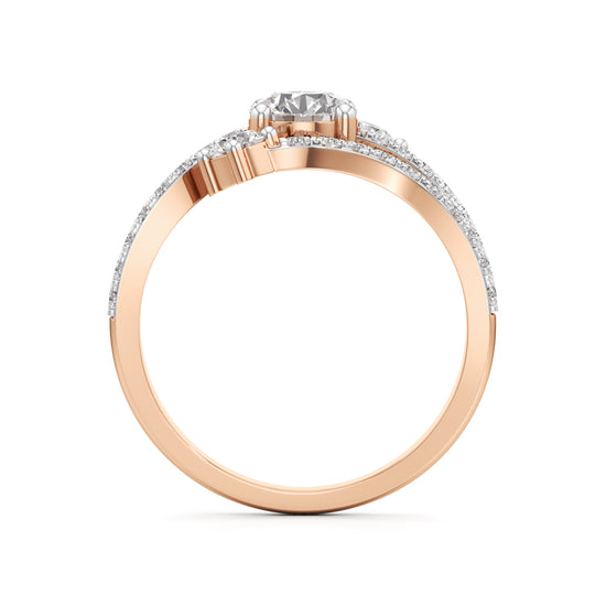 Radiant Flow Diamond Wrap Ring
