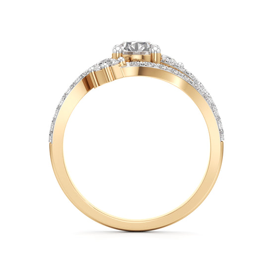 Radiant Flow Diamond Wrap Ring