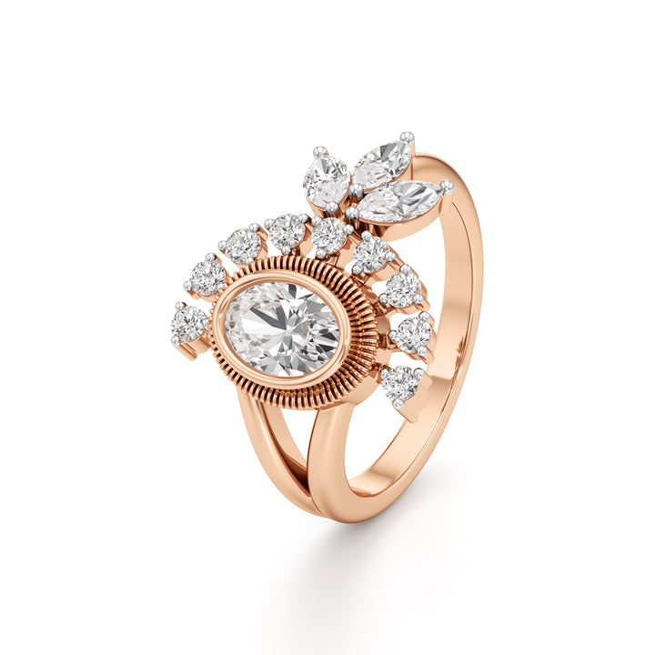 Elysian Radiance Floral Diamond Ring