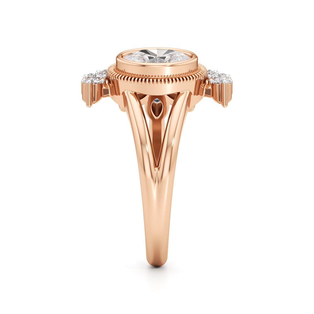 Elysian Radiance Floral Diamond Ring