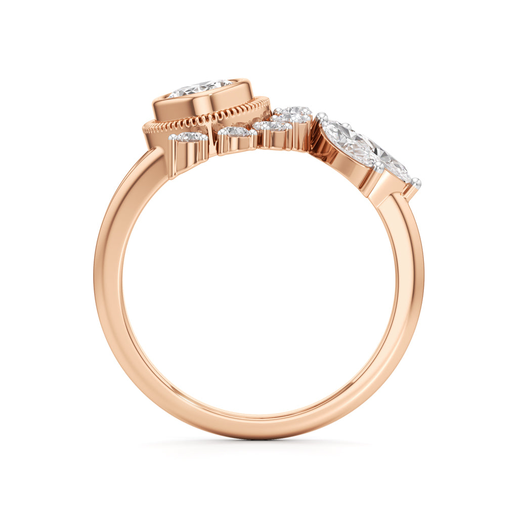 Elysian Radiance Floral Diamond Ring
